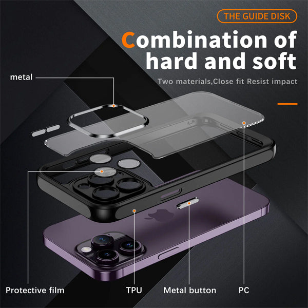 Phonix iPhone 15 Series Shield Back Case with Lens Protector