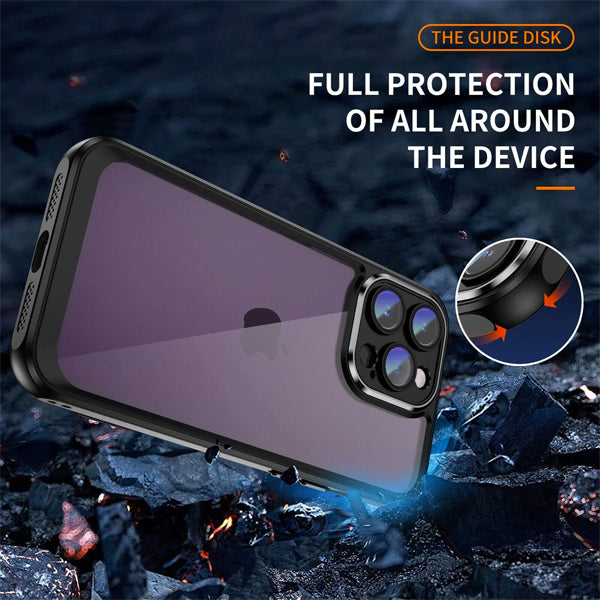 Phonix iPhone 15 Series Shield Back Case with Lens Protector