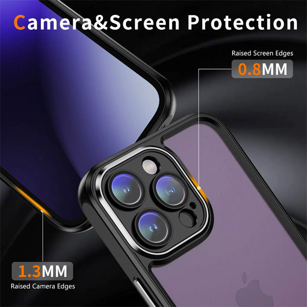 Phonix iPhone 15 Series Shield Back Case with Lens Protector