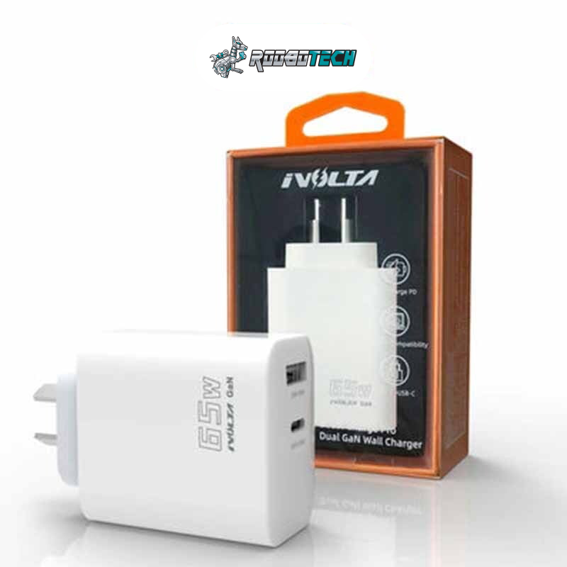 iVolta BOOST↑GaN 65W USB-C PD + USB-A Wall Charger [Certified]