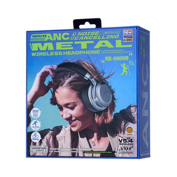 REMAX ANC RB-980HB Metal Noise Canceling Wireless Headphones