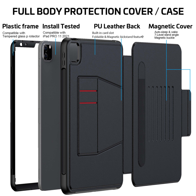 Unicon Defender [All in One] iPad Case, iPad 9.7 - Air 2 / Pro 9.7 / 2017 / 2018