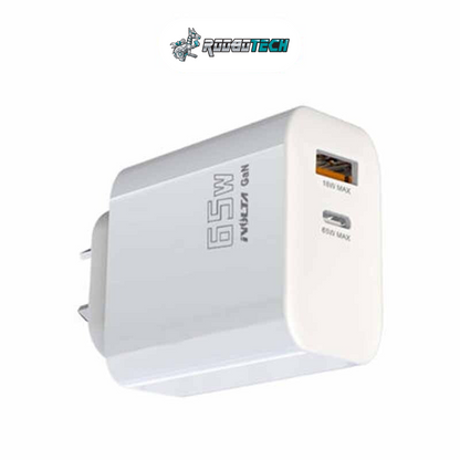 iVolta BOOST↑GaN 65W USB-C PD + USB-A Wall Charger [Certified]