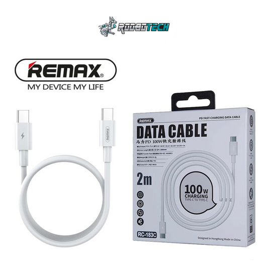 Remax [RC-183c] 2m Type-C to Type-C Cable, PD, 100W [Compatible with iPhone 15]