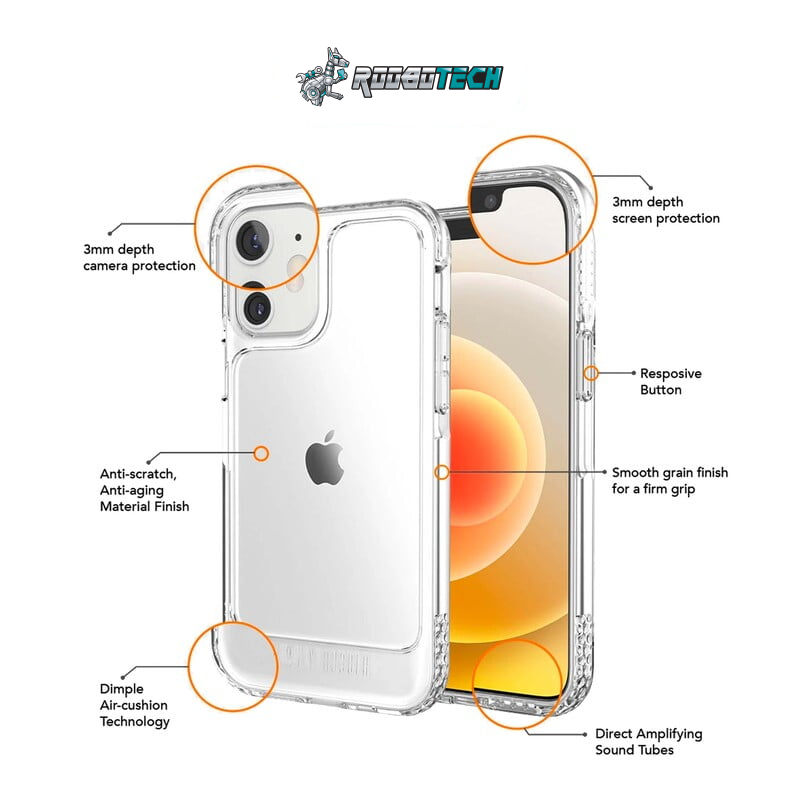 UR U-Model Clear Bumper Case for iPhone 12 Mini [Clear] [3m Drop Protection]