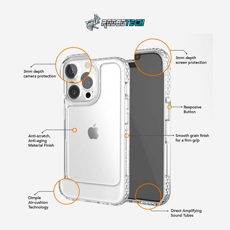 UR U-Model Bumper Case for iPhone 14 Pro [3m Drop Protection] - Clear
