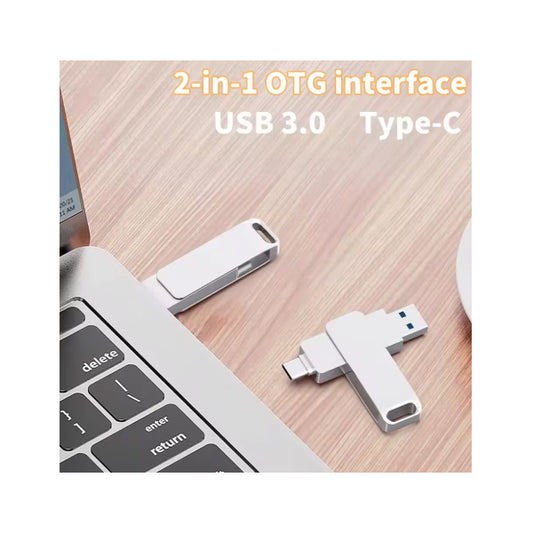 Lenovo High Speed USB 3.2 Flash Drive USB 2in1 Type-C & USB-A For Laptops , Smartphones