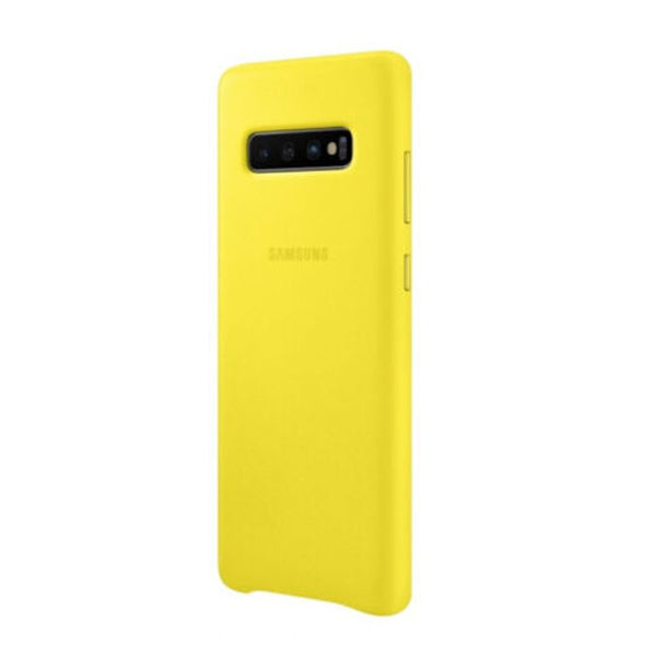 Samsung Leather Cover for Samsung Galaxy S10 Plus Yellow