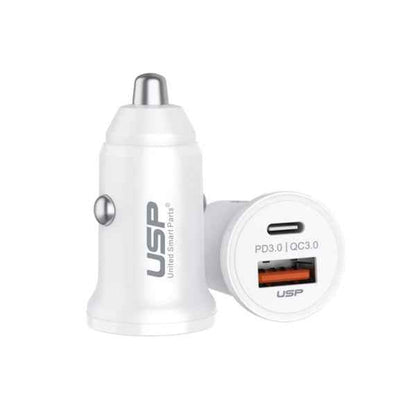 USP 20 Watt Fast Car Charger for Travel